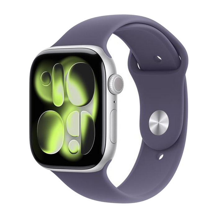 Apple Watch Series 11 GPS 46mm Alluminio-Argento Sport Band Viola - S/M