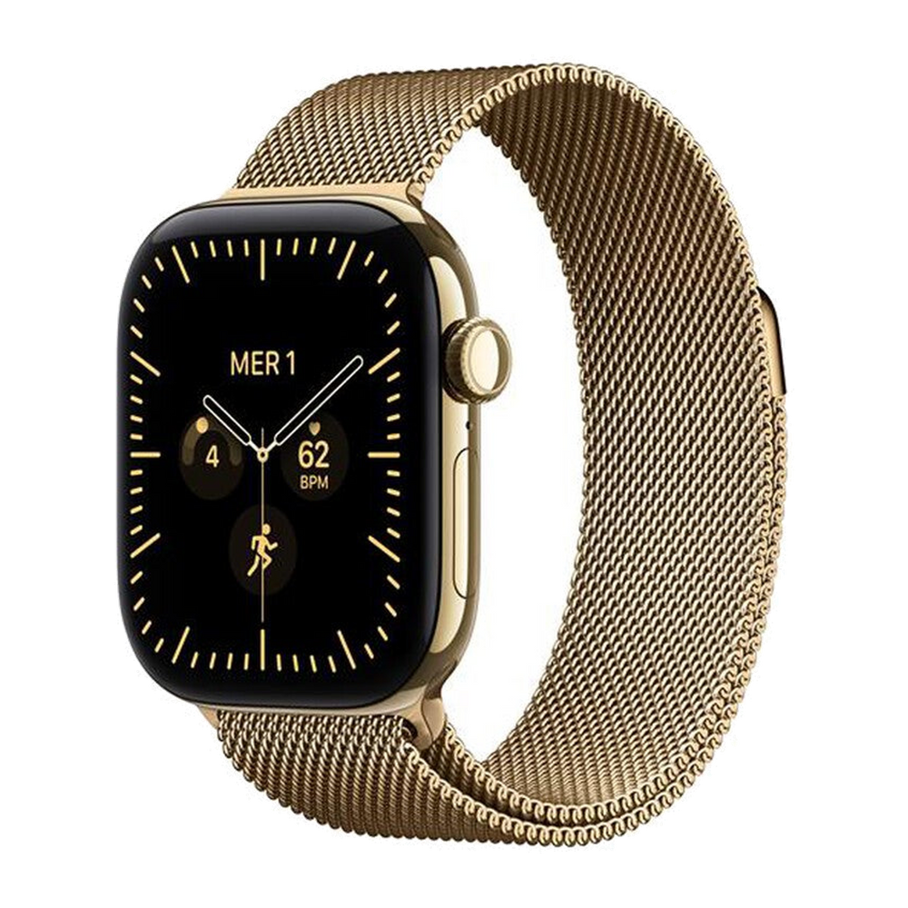 Apple Watch Series 12 GPS + Cellular 42mm Titanio Oro-Loop milanese Oro brillante