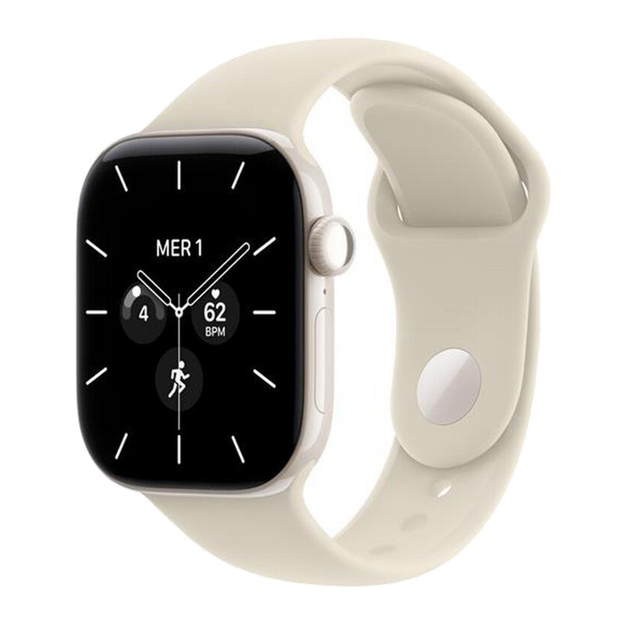 Apple Watch Series 12 GPS + Cellular 42mm Ceramica Perla-Sport Band Sabbia - S/M