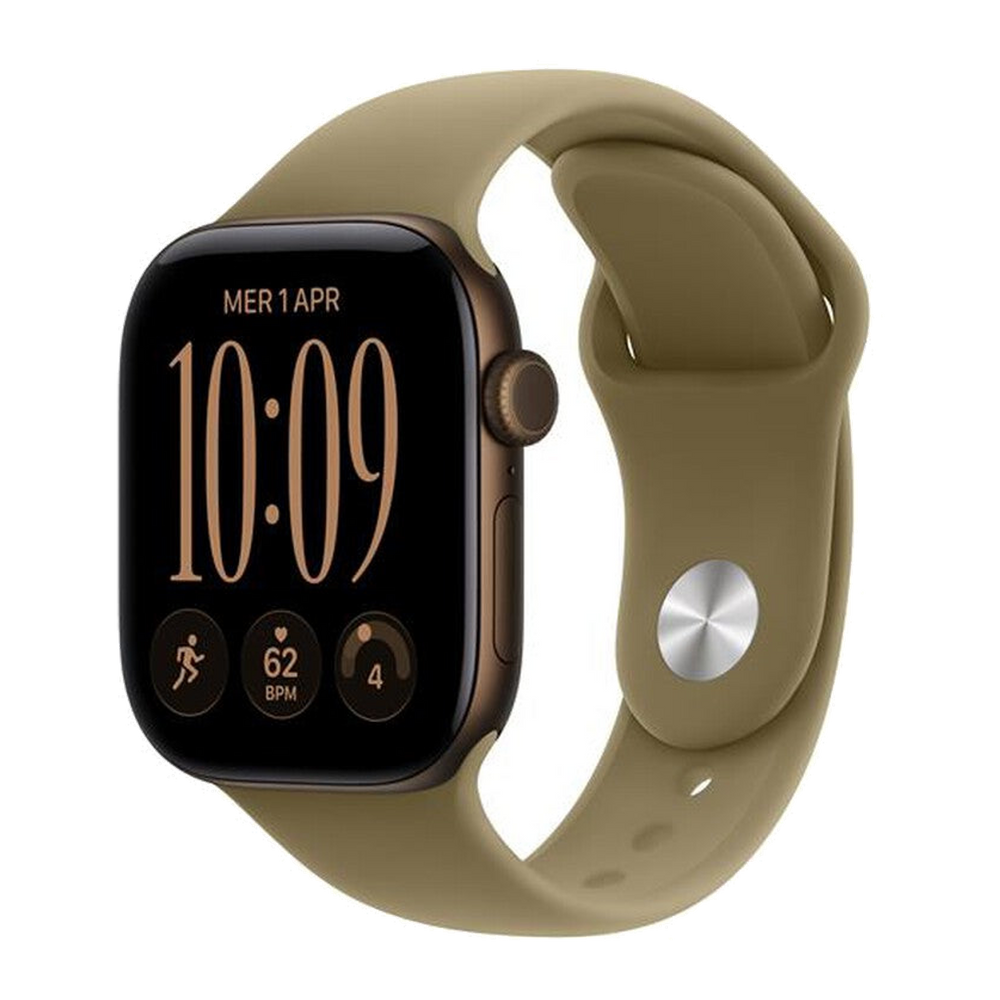 Apple Watch Series 12 GPS+Cellular 42mm Alluminio Bronzo-Sport Band Oliva - S/M