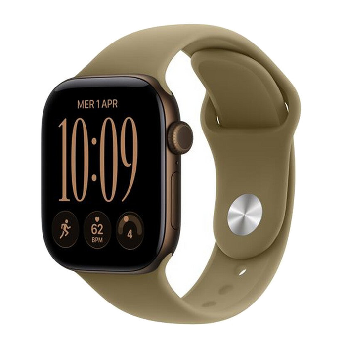 Apple Watch Series 12 GPS+Cellular 42mm Alluminio Bronzo-Sport Band Oliva - S/M