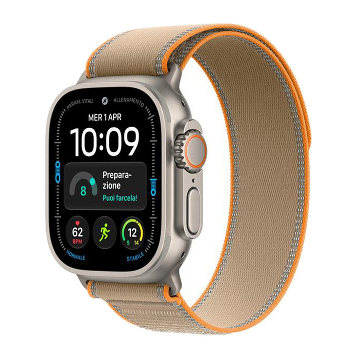 Apple Watch Ultra 4 GPS + Cellular 49mm Titanio-Trail Loop Sabbia - S/M