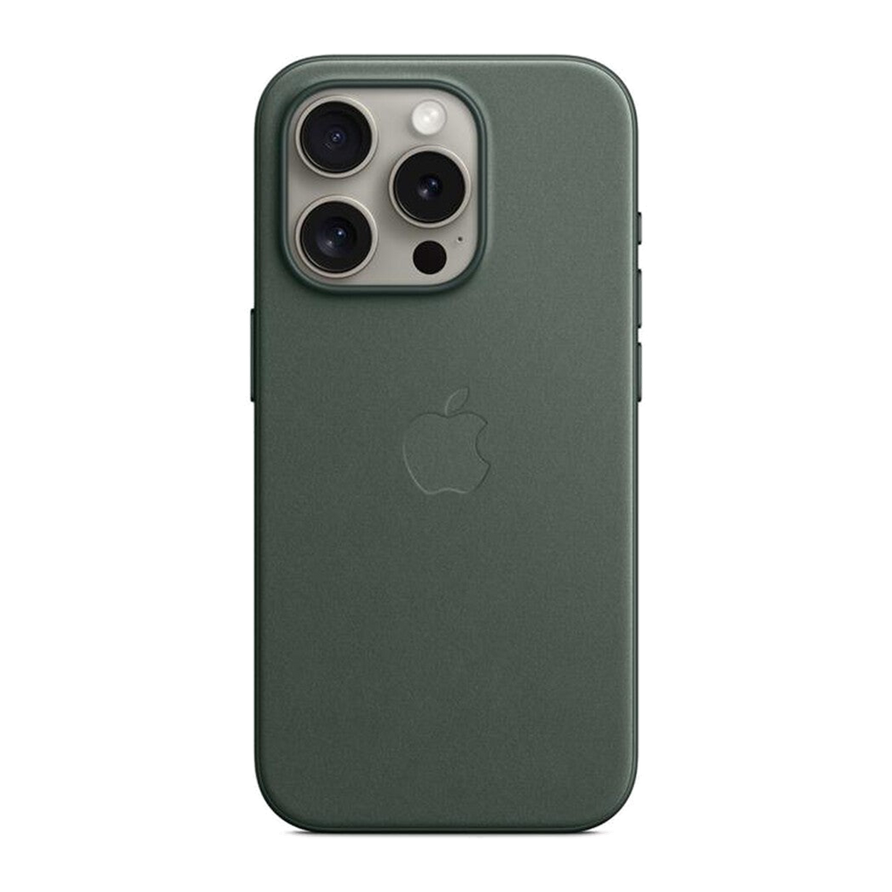 Apple Custodia MagSafe tessuto iPhone 15 Pro-Sempre verde