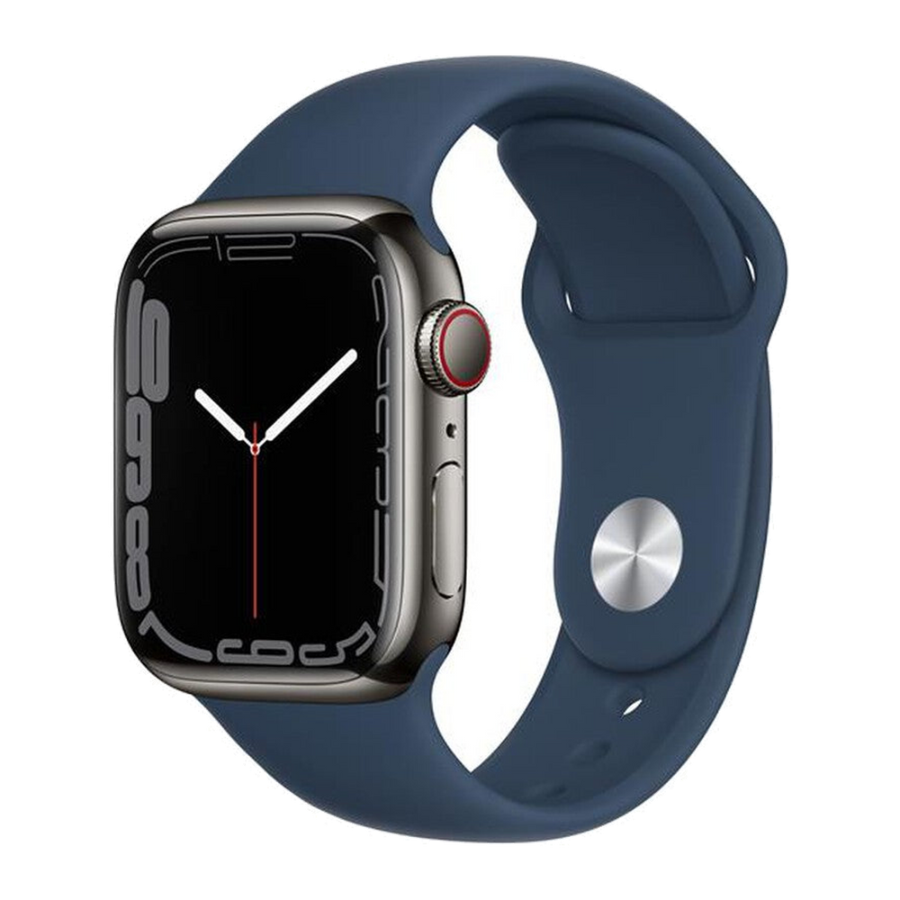 Apple Watch Series 7 GPS+Cellular 41mm Acc Grafite-Cinturino Sport Azzurro