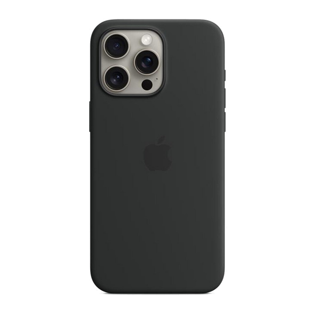 Apple Custodia MagSafe silicone iPhone 15 Pro Max-Nero