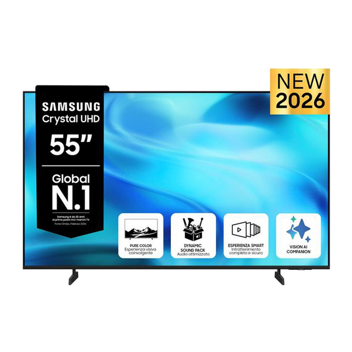 Samsung Smart TV LED 4K 55" Vision AI UE55U7000HUXZT-Black