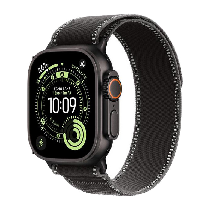 Apple Watch Ultra 3 GPS + Cellular 49mm Titanio Nero-Trail Loop Nero/Cenere - S/M