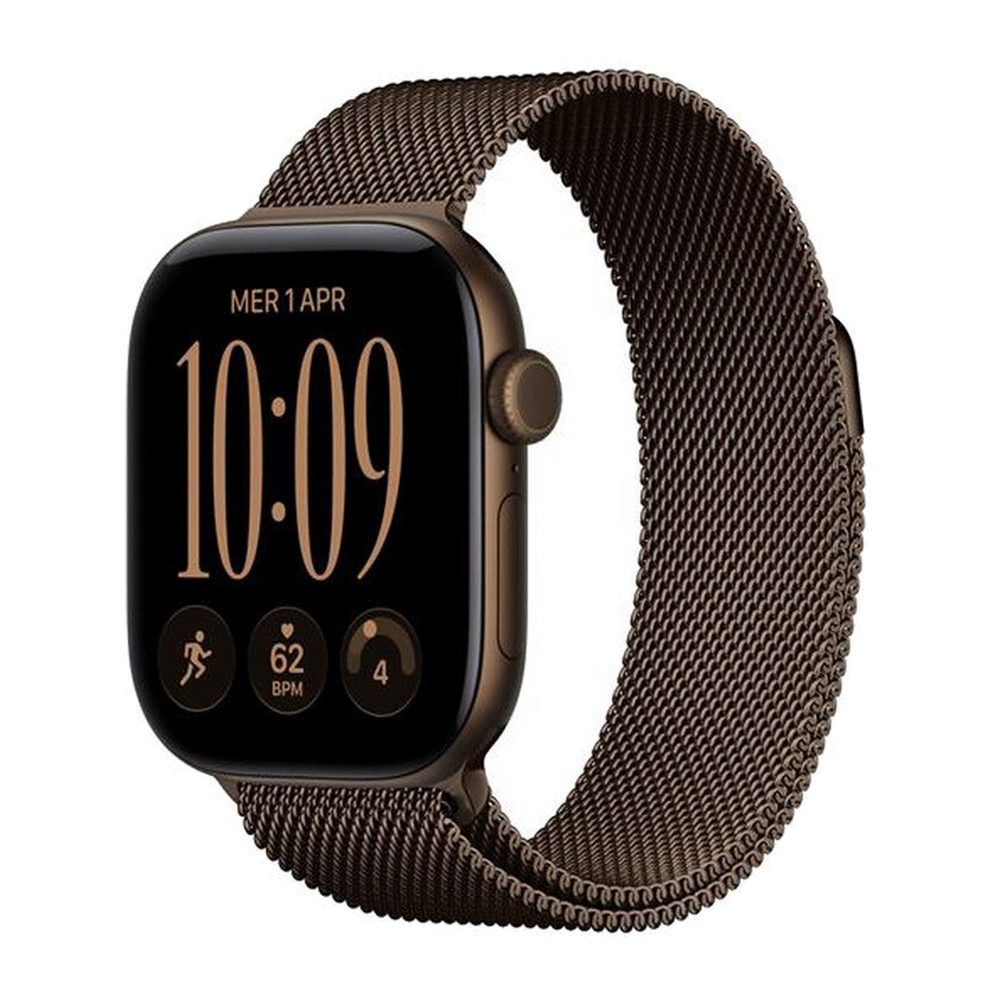 Apple Watch Series 12 GPS+Cellular 42mm Alluminio Bronzo-Loop milanese Bronzo scuro