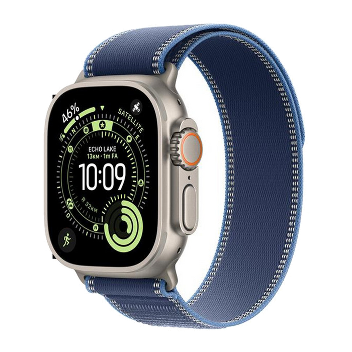 Apple Watch Ultra 3 GPS + Cellular 49mm Titanio Naturale-Trail Loop Blu/Blu Acceso M/L