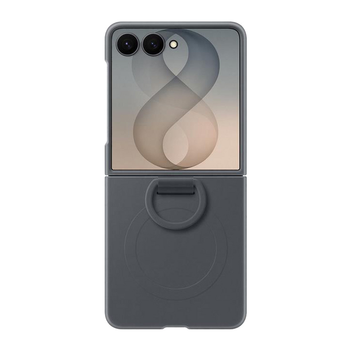 Samsung Custodia Silicone Ring Magnet per Galaxy Z Flip8-Black