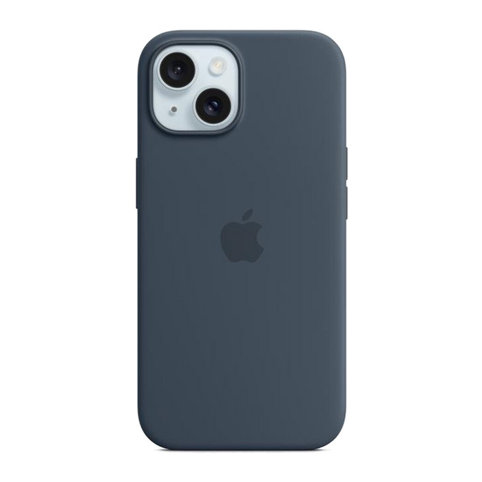 Apple Custodia MagSafe silicone iPhone 15-Blu Tempesta