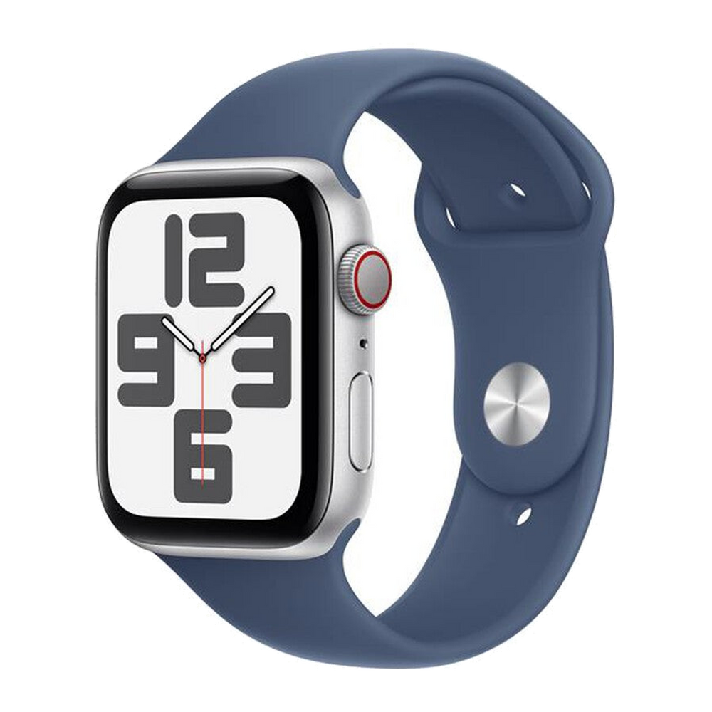 Apple Watch SE GPS + Cellular 44mm Cassa Alluminio-Argento Sport Band Denim - S/M