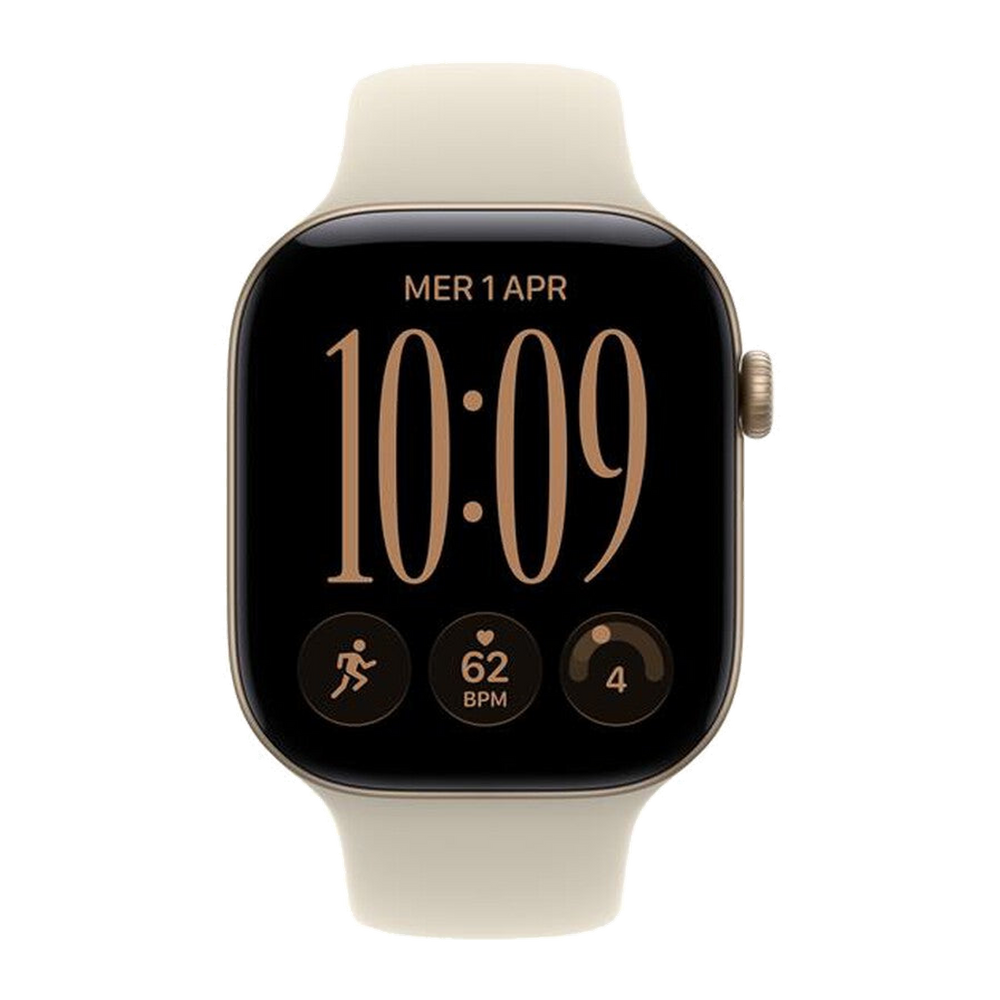 Apple Watch Series 12 GPS 46mm Alluminio Oro Chiaro-Sport Band Sabbia - M/L