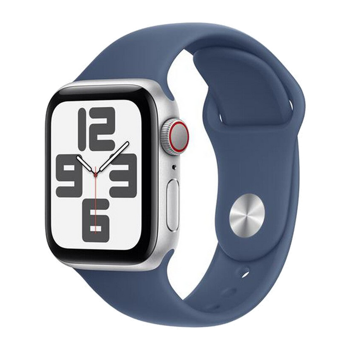 Apple Watch SE GPS + Cellular 40mm Cassa Alluminio-Argento Sport Band Denim - S/M