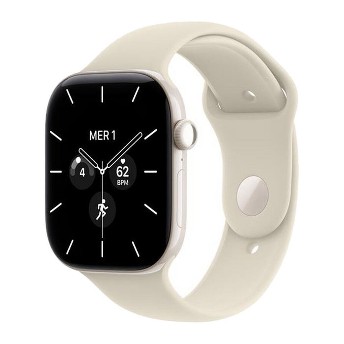 Apple Watch Series 12 GPS + Cellular 46mm Ceramica Perla-Sport Band Sabbia - S/M