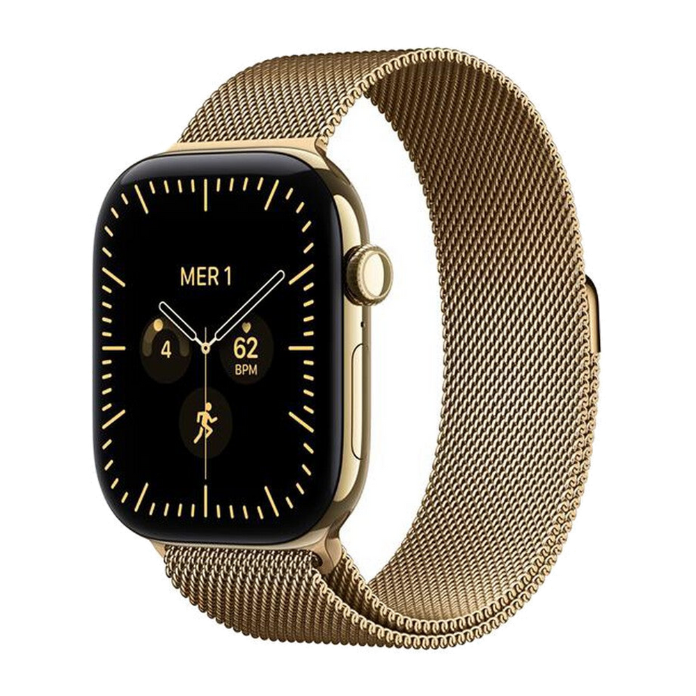 Apple Watch Series 12 GPS + Cellular 46mm Titanio Oro-Loop milanese Oro - M/L