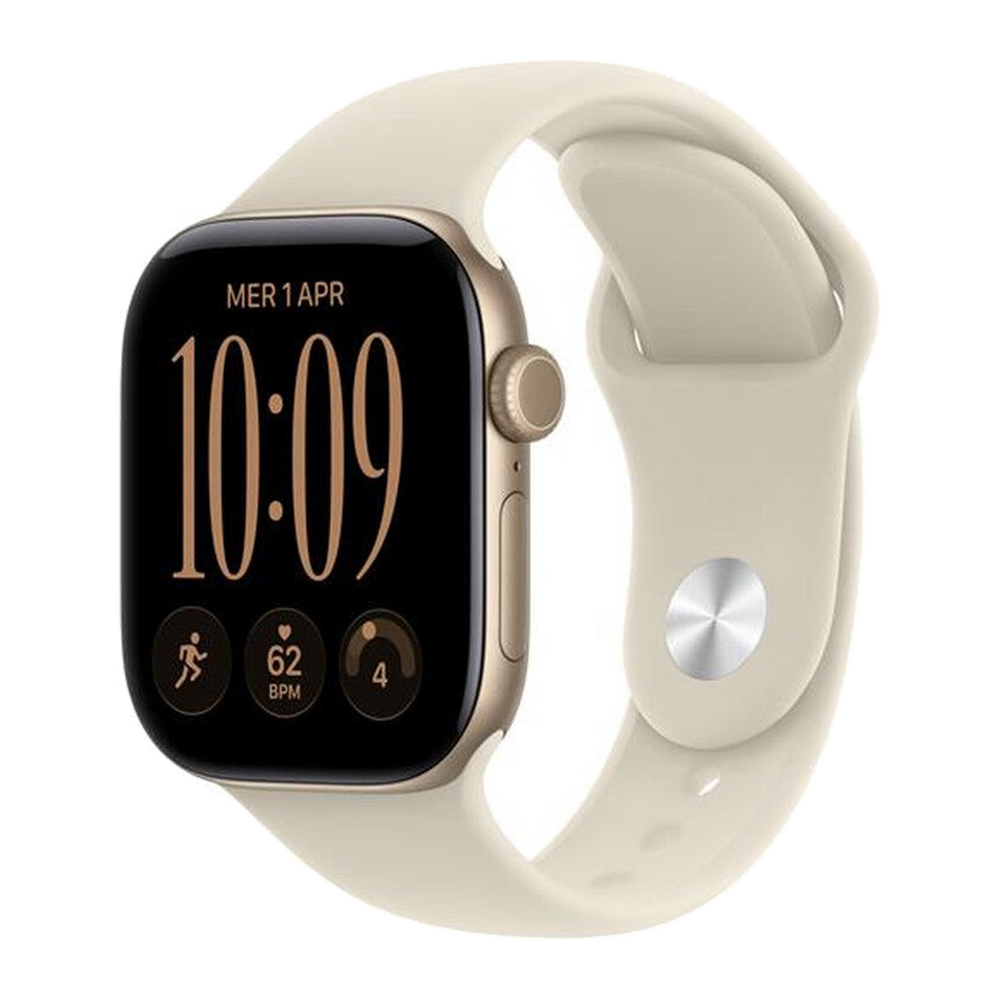Apple Watch Series 12 GPS + Cellular 42mm Alluminio Oro-Sport Band Sabbia - M/L