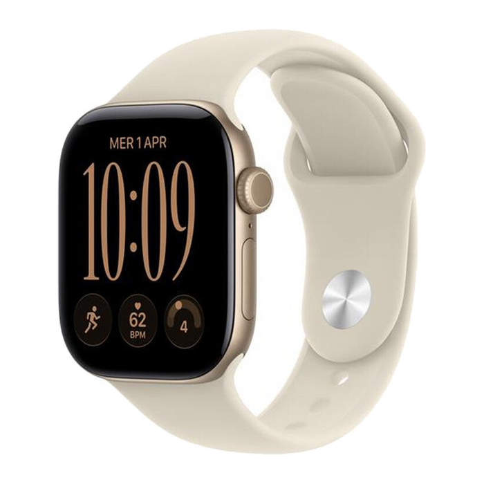 Apple Watch Series 12 GPS + Cellular 42mm Alluminio Oro-Sport Band Sabbia - M/L