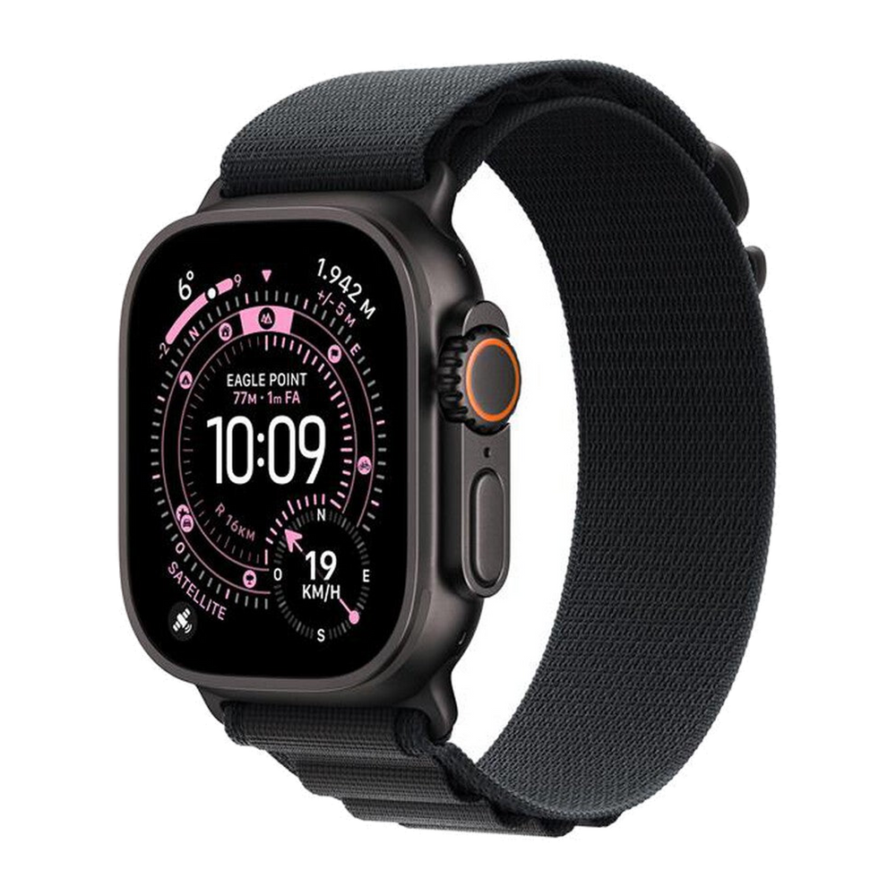 Apple Watch Ultra 3 GPS + Cellular 49mm Titanio Nero-Alpine Loop Nero - M