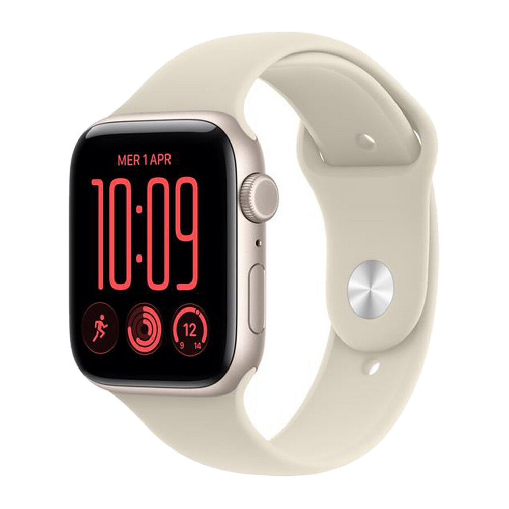 Apple Watch SE 3 GPS + Cellular 44mm Alluminio Galassia-Sport Band Sabbia - S/M