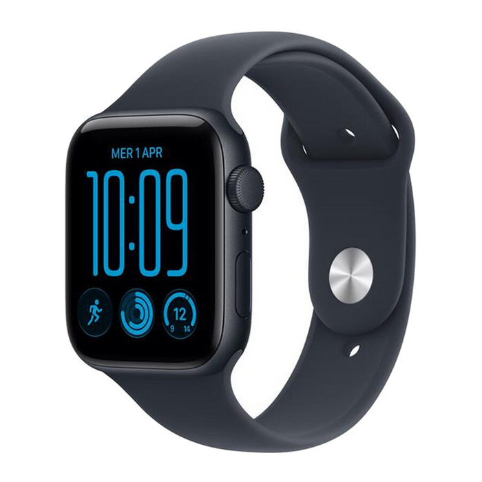 Apple Watch SE 3 GPS 44mm Alluminio Mezzanotte-Sport Band Blu marino - S/M