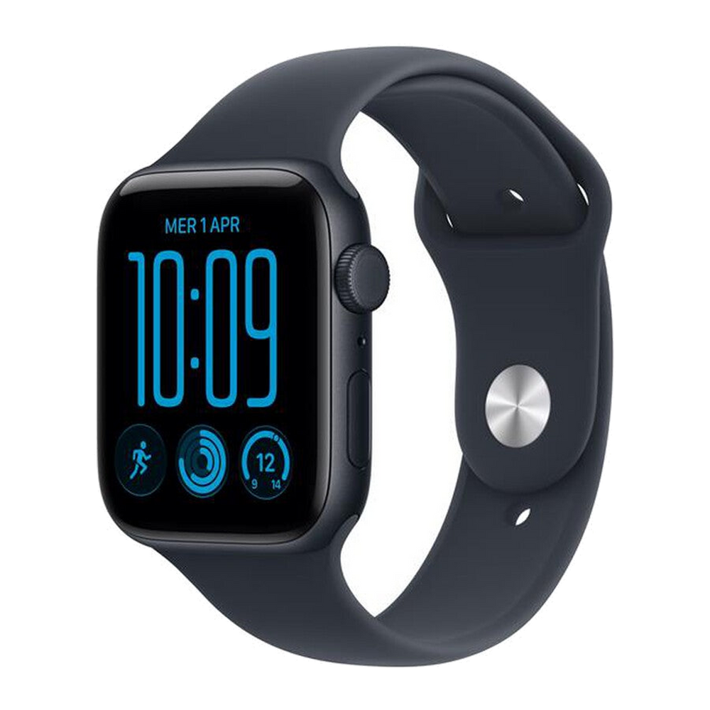 Apple Watch SE 3 GPS+Cellular 44mm Alluminio Mezzanotte-Sport Band Blu marino - S/M