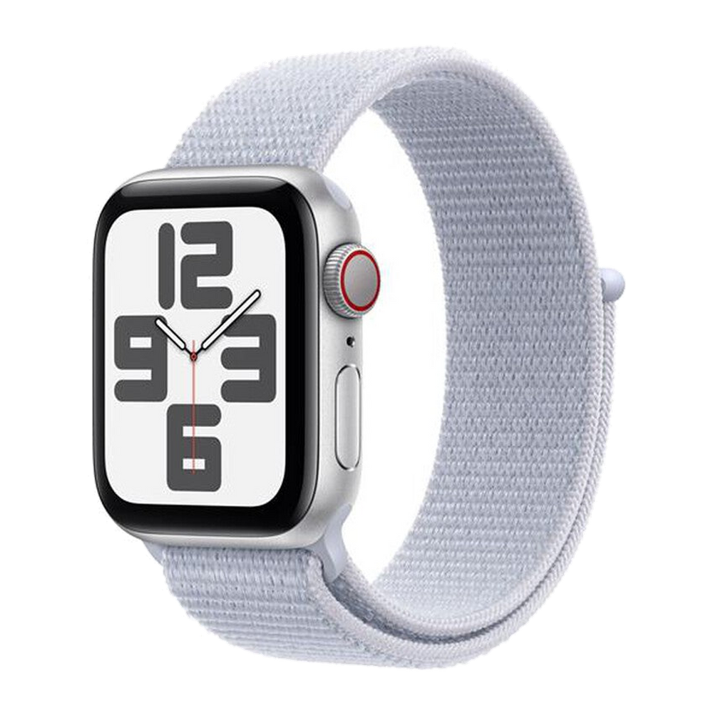Apple Watch SE GPS + Cellular 40mm Cassa Alluminio-Argento- Sport Loop Azzurro