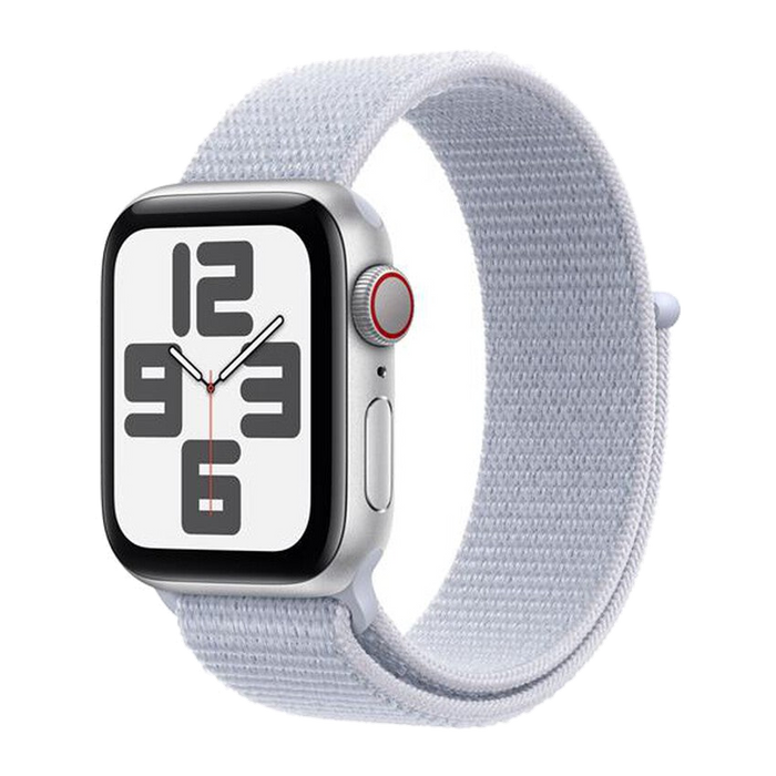 Apple Watch SE GPS + Cellular 40mm Cassa Alluminio-Argento- Sport Loop Azzurro