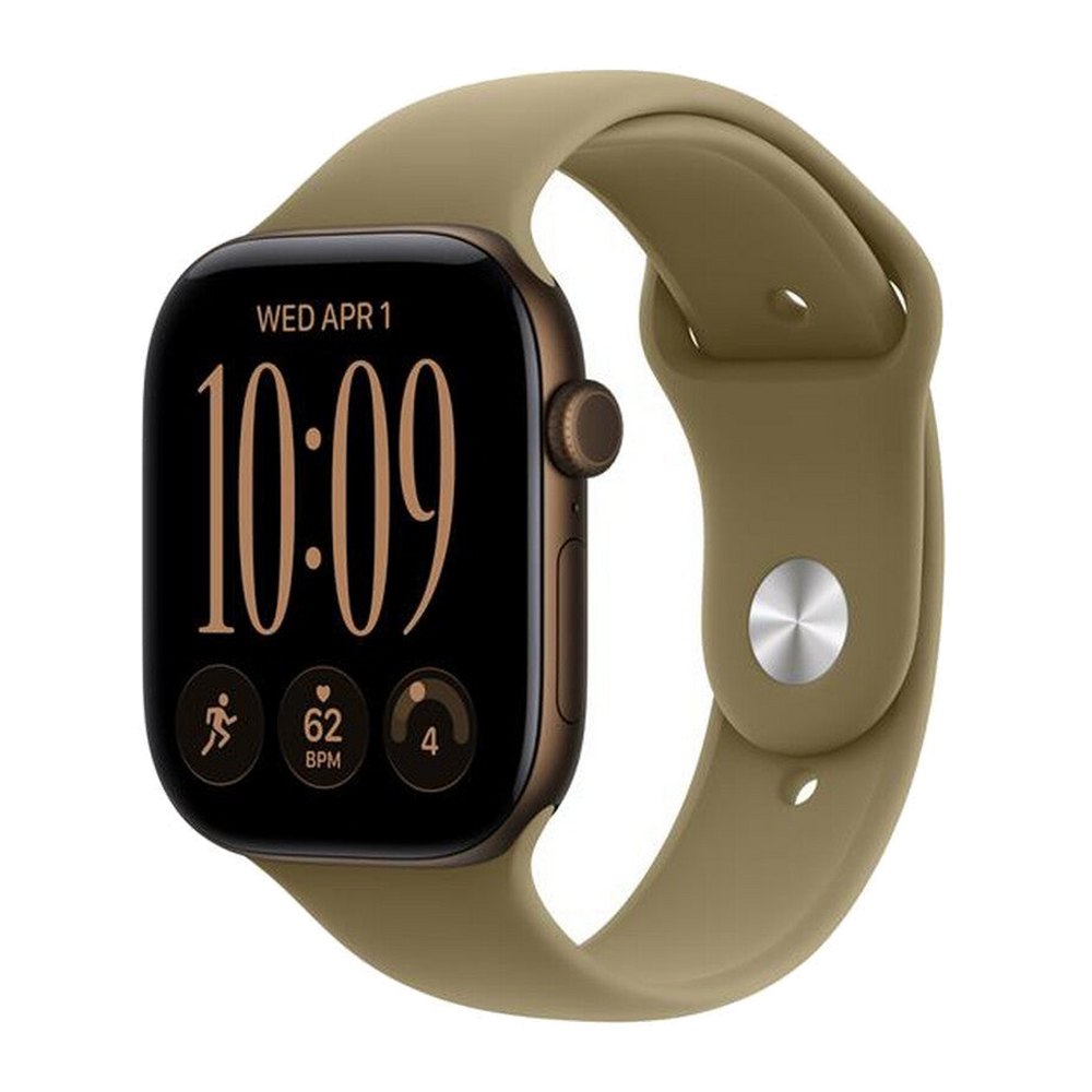 Apple Watch Series 12 GPS 46mm Alluminio Bronzo Scuro-Sport Band Oliva - M/L