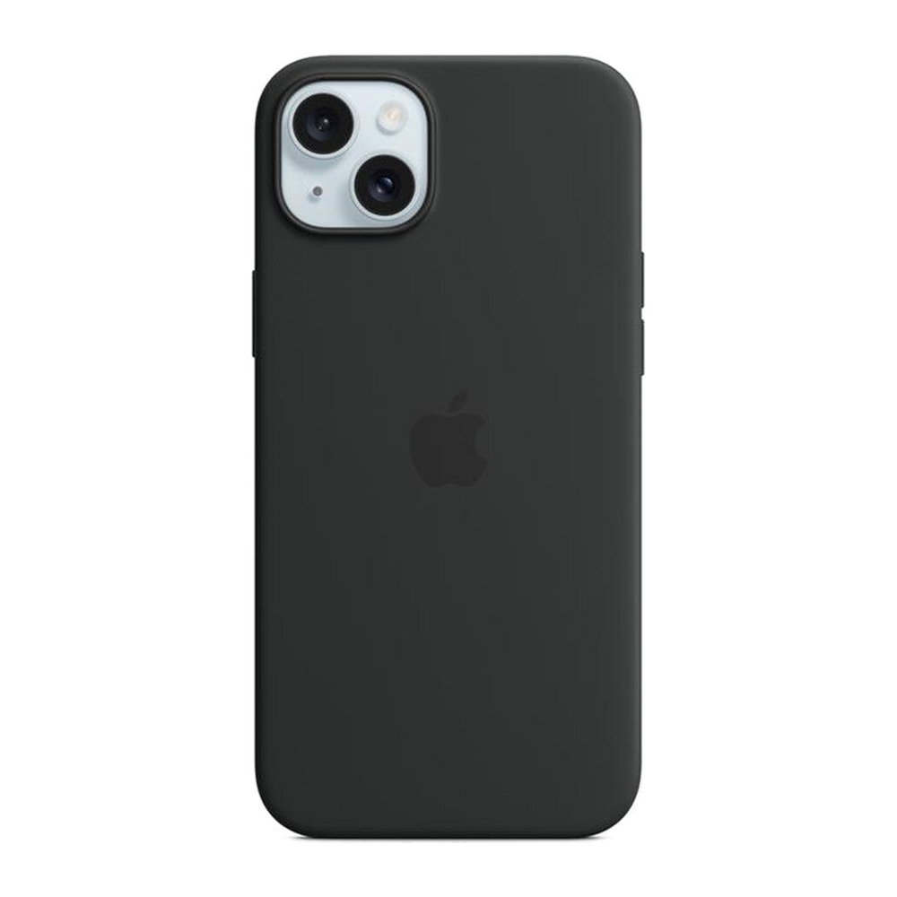 Apple iPhone 15 Plus Silicone Case with MagSafe - Black-Nero