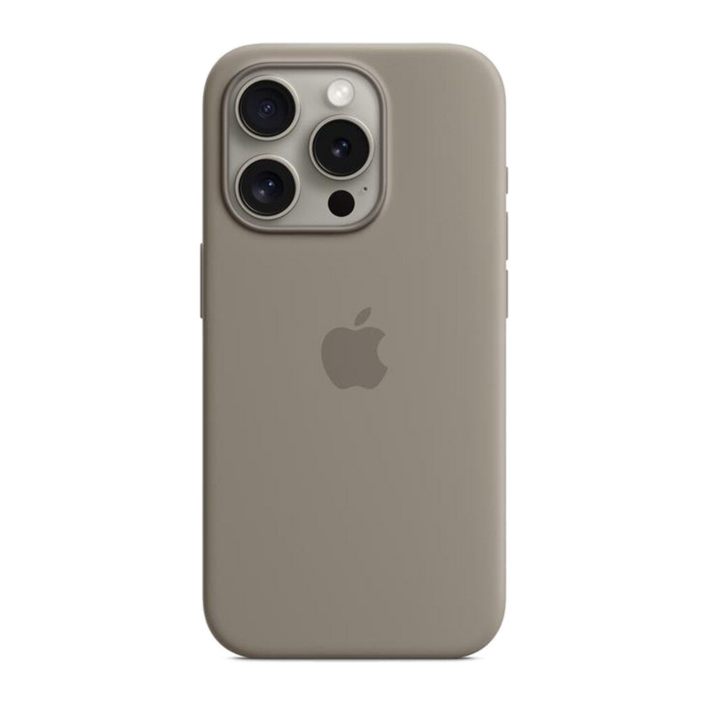 Apple iPhone 15 Pro Silicone Case-Grigio creta
